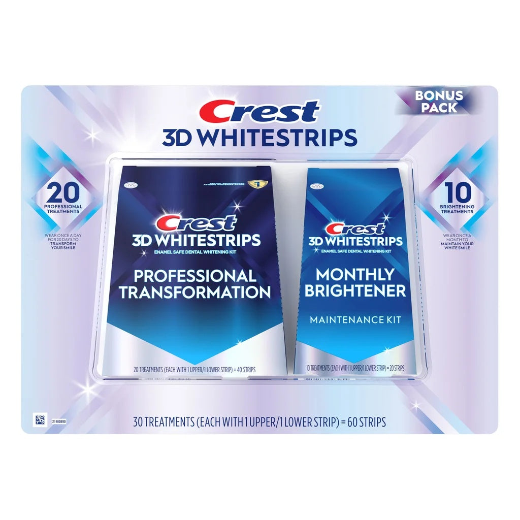 Crest 3D Whitestrips 30-Treatment Costco Value Pack — Original USA
